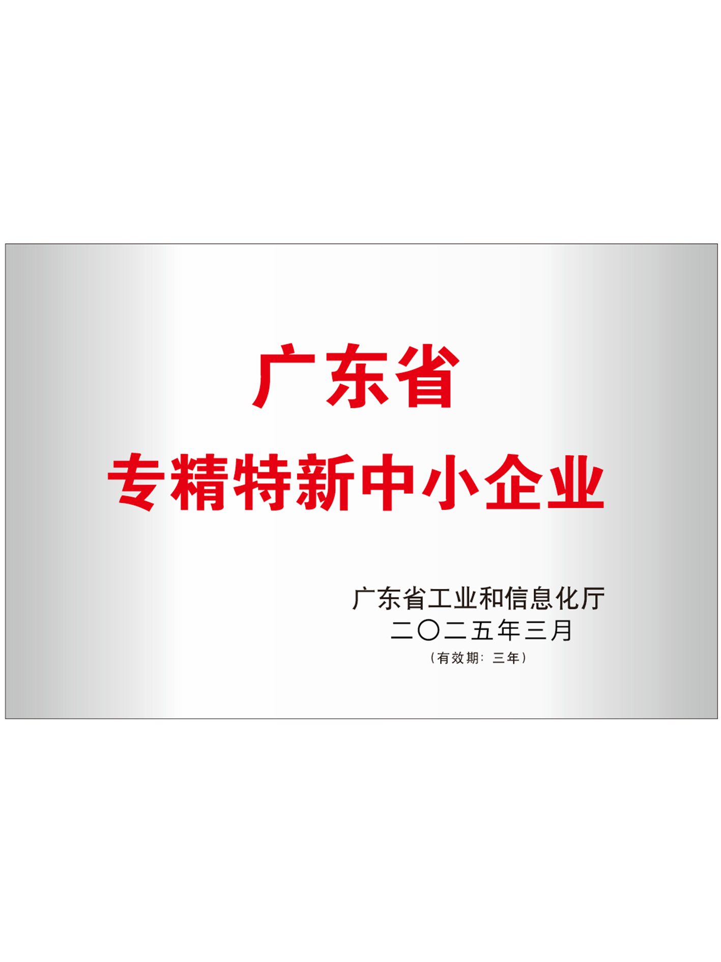 廣東省專精特新中小企業(yè)